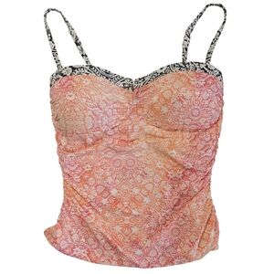 Tommy Bahama Paisley Ruched Tankini Top - Sz L
